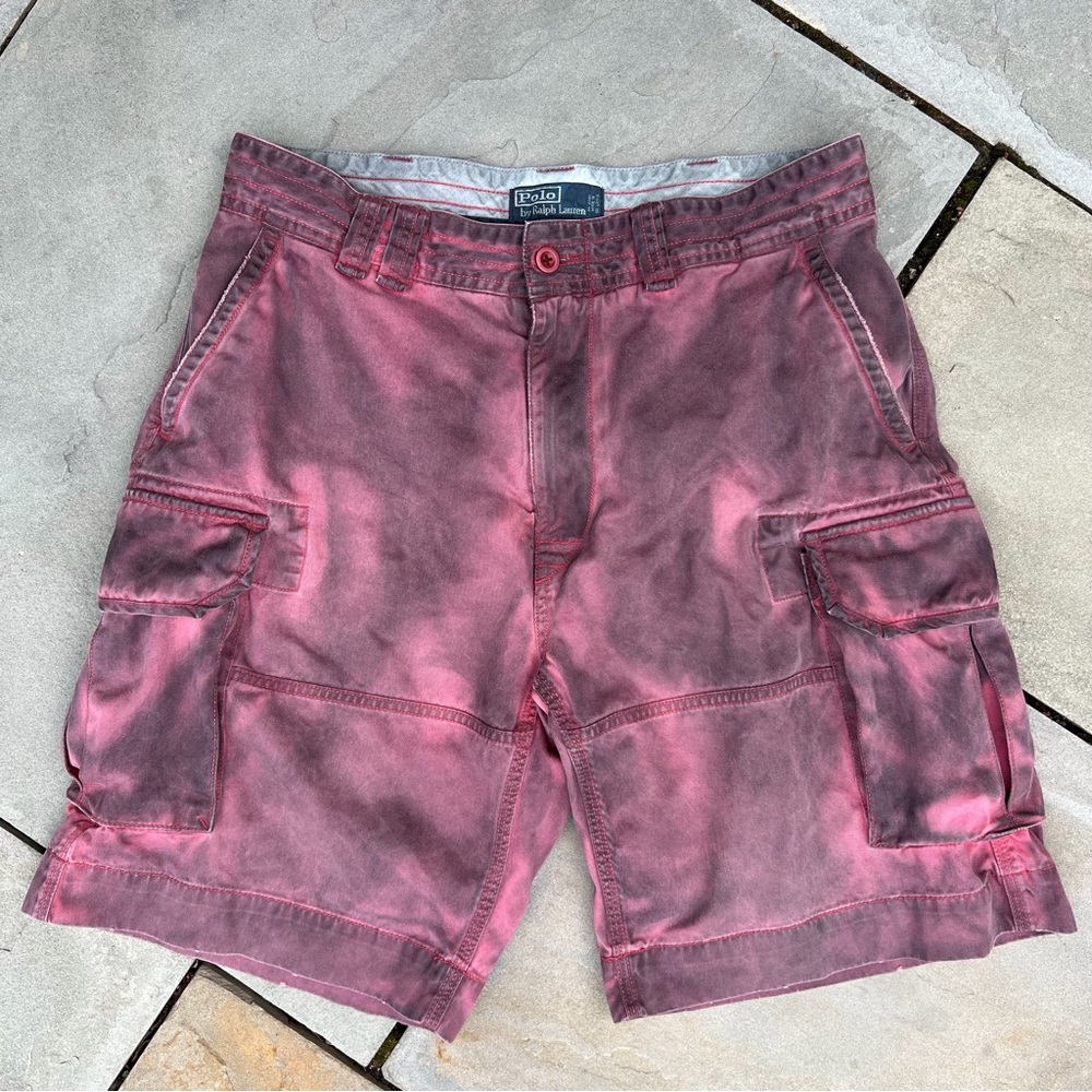 Y2K Reworked Overdyed Cargo Utility Shorts Distressed
